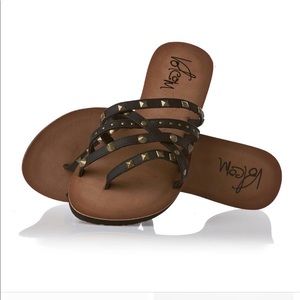 Volcom Black Strappy Sandals